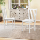 Rustic Dining Chairs Set of 2 Wooden Kitchen Chairs with Slat Tilt Backrest by LJGDeals