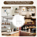 Rustic Dining Chairs Set of 2 Wooden Kitchen Chairs with Slat Tilt Backrest by LJGDeals