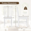 Rustic Dining Chairs Set of 2 Wooden Kitchen Chairs with Slat Tilt Backrest by LJGDeals
