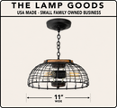 Rustic Industrial Wire Cage Pendant Light