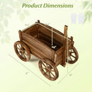 Rustic Rolling Flower Pot Stand with Wheels and Handle-Coffee by LJGDeals