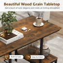 Rustic TV Console Table for 50 Inches TVs-Rustic Brown by LJGDeals