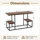 Rustic TV Console Table for 50 Inches TVs-Rustic Brown by LJGDeals
