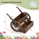 Rustic Wood Wagon Planter 2-Tier Versatile Raised Garden Bed with Wheels-Brown by LJGDeals