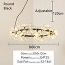 GobekUsa Crystal Bionic Petals Chandelier for Living Dining Bedroom Hall Hotel Decor