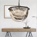 GobekUsa Black Metal E14 Led Pendant Lights: Retro Loft Chain Hanging Lamp for Living Room
