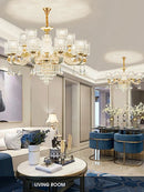 GobekUsa Elegant Crystal Chandelier LED Lights for Luxury Home Decor