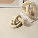 GobekUsa Geometric Interlocking Loop Knot Resin Art Ring Figurine
