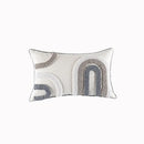 GobekUsa Geometric Embroidery Cushion Cover with Tassel, Home Decor Pillowcase, Various Sizes