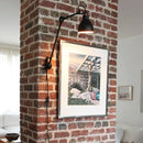 GobekUsa Industrial Iron Swing Arm Wall Lamp for Bedroom, Living Room, Office Decor