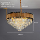 GobekUsa High-end Luxury Crystal Ceiling Chandelier for Kitchen Dining Living Room