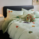 GobekUsa Full Matte Ant Velvet Winter Duvet Set Queen Bedding Warmth Fluffy Blanket