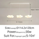 GobekUsa Cloud White Modern Chandelier Floating Pendant Lamp Kitchen Island Light