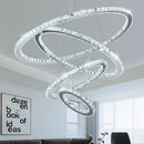 GobekUsa Gold Gloss LED Crystal Ring Chandelier for Modern Luxury Living Room