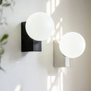 GobekUsa Glass Ball Wall Sconce Light: Metal Base, G9 Bulb