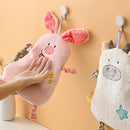 GobekUsa Cartoon Animal Bathing Hand Towel for Kids - Soft, Absorbent Coral Velvet