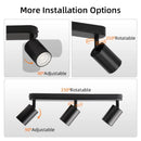 GobekUsa LED Track Spot Light GU10 Bulb Replacement Spotlight for Bedroom Corridor Shop