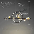 GobekUsa Glass Bubble Chandelier: Modern Nordic LED Pendant Lighting for Dining Room & Kitchen