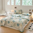 GobekUsa Cool Summer Blanket Set with Latex Bed Mat - Lightweight Breathable Comforter Bedding