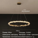 GobekUsa Golden Crystal LED Round Chandelier for Luxury Indoor Lighting
