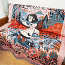 GobekUsa Gothic Thread Blanket Throw Tapestry - Versatile Home Decor & Outdoor Essential