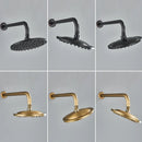 GobekUsa Brass 8" Rainfall Shower Faucet Set Wall Mounted Mixer System for Bath