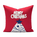 GobekUsa Christmas Embroidered Red Geometric Pillow Cover for Festive Home Decor