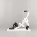 GobekUsa Abstract Cat Sculpture: Resin Handicrafts for Children's Room Decor