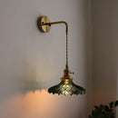 GobekUsa LED Wall Lamp Glass Copper Arandelas Para Parede Retro Style for Living Room