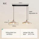 Japanese Wabi-Sabi Cream Wood Pendant Light