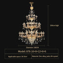 GobekUsa Crystal Candle Chandelier for Home Living Room Dining Bedroom