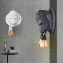 GobekUsa Gorilla Resin Wall Lamp: Modern Retro Animal LED Home Decor Bedside Lighting