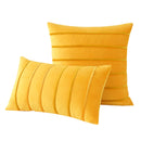 GobekUsa Blue Velvet Stripe Pillow Covers - 2Pcs Luxury Soft Cushion Cases for Couch
