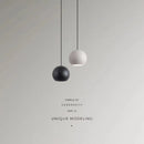 Nordic Ball Pendant Light in Black or White Aluminum
