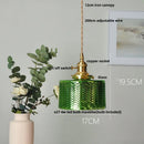 GobekUsa Clear Glass LED Pendant Light for Reading Living Dining Room