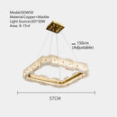 GobekUsa LED Marble Chandelier: Modern Lighting for Living Room, Bedroom, or Restaurant.