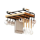 GobekUsa Kitchen Rack: Cupboard Paper Towel Rags Hanger with Hooks