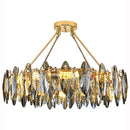 GobekUsa Crystal Chandelier Light: Modern LED Pendant Lamp for Bedroom & Living Room.