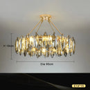GobekUsa Crystal Chandelier Light: Modern LED Pendant Lamp for Bedroom & Living Room.