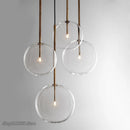 GobekUsa Glass Globe Chrome Pendant Light - Nordic Style Hanging Lamp