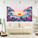 GobekUsa Great Wave Off Kanagawa Tapestry: Japanese Wall Hanging for Aesthetic Home Decor
