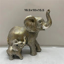 GobekUsa Elephant Family Figurine Resin Calf Kids Miniature Ornament Decoration
