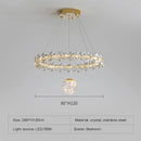 GobekUsa Gold Crystal Spiral Chandelier LED Pendant Lights for Home Decoration