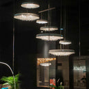 GobekUsa Clear Crystal Pendant Light Chandelier for Living Room & Bedroom