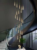 GobekUsa Crystal Pendant Chandelier for High Ceilings