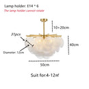 GobekUsa Glass LED Chandelier 50cm Diameter for Living Room, Dining, Island - Lighting Fixtures