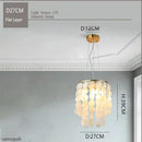 GobekUsa Gold Chrome Metal Shell Chandelier for Restaurant Living Room Hotel Hall
