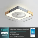 GobekUsa Low Profile Wood Ceiling Fan Light with Remote Control LED Indoor Air Circulator