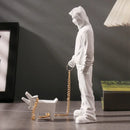 GobekUsa Dog Sculpture Banksy Statue Modern Pop Art Decor Living Room Office Shelf