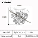 GobekUsa Crystal Chandelier: Modern Luxury LED Ceiling Lamp for Living Room and Bedroom